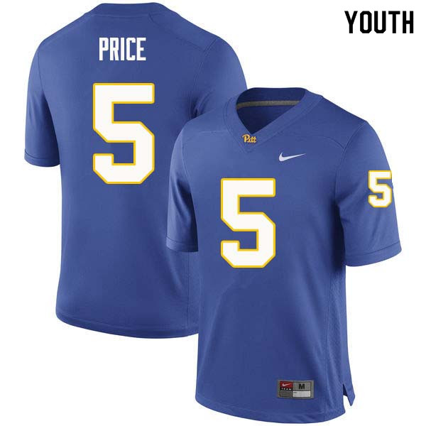 Youth #5 Ejuan Price Pittsburgh Panthers College Football Jerseys Sale-Royal